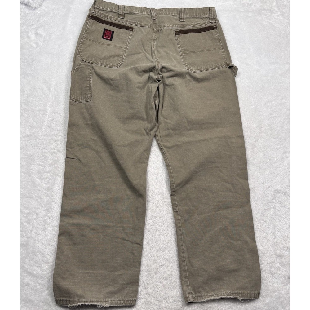 LOT OF 2 Wrangler RIGGS Workwear Ripstop Carpenter Pants Men 40x32 HeavyDuty Tan - Picture 10 of 16